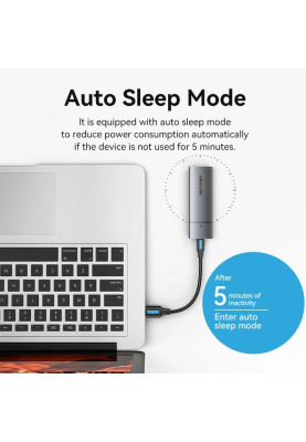 Зовнішня кишеня для SSD M.2 (NGFF) B&M-key USB Type-C 3.2 сіра Vention