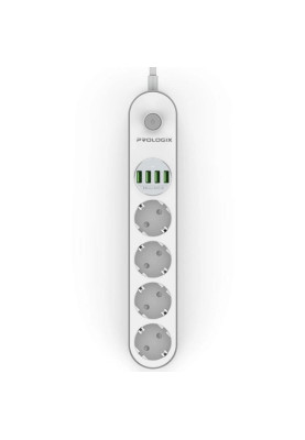 Power filtr 2.0м ProLogix Premium (PR-SE4432W) 4 розетки, 4 USB, білий