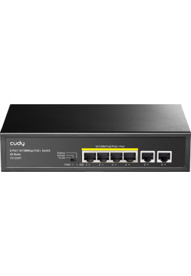 Комутатор Cudy FS1006P, 6 портовий 10/100M PoE+Switch 60W