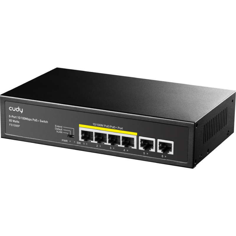 Комутатор Cudy FS1006P, 6 портовий 10/100M PoE+Switch 60W