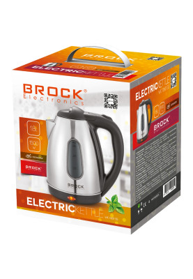 Електрочайник BROCK WK 0601 SS 1500Вт/ 1.8л/ потрійна система безпеки/ нержавіюча сталь