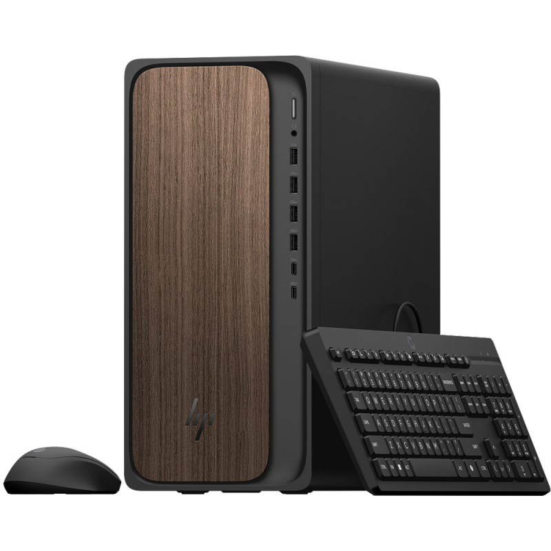 ПК HP OmniDesk TWR M03-0000ua U5 225/16GB/512GB SSD/WiFi/K&M/DOS/Dark Wood