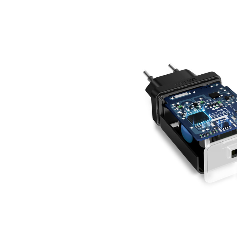 Зарядний пристрій 1xUSB 18W (USB A QC 3.0) Fast Charger Black CD122 Ugreen