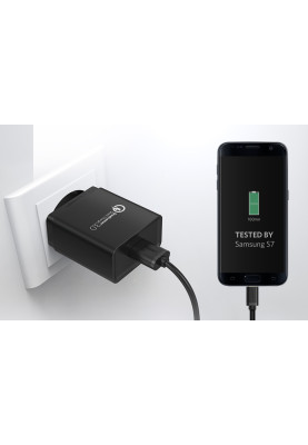 Зарядний пристрій 1xUSB 18W (USB A QC 3.0) Fast Charger Black CD122 Ugreen
