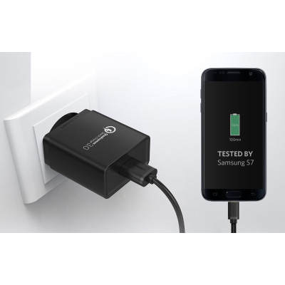 Зарядний пристрій 1xUSB 18W (USB A QC 3.0) Fast Charger Black CD122 Ugreen