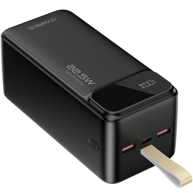 УМБ Choetech 50000mAh, 22,5W PD QC3.0, USB-C In/out, 2xUSB-A Li-pol чорна