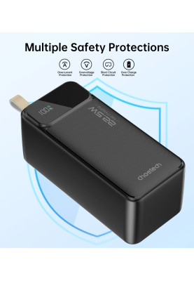 УМБ Choetech 50000mAh, 22,5W PD QC3.0, USB-C In/out, 2xUSB-A Li-pol чорна