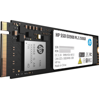 SSD 250Gb HP EX900 M.2 2280 PCIe Gen3 x4 3D NAND, Retail