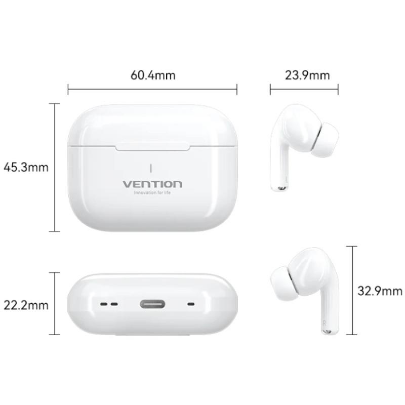 Навушники TWS Vention Elf Earbuds ECHO LITE E11 White