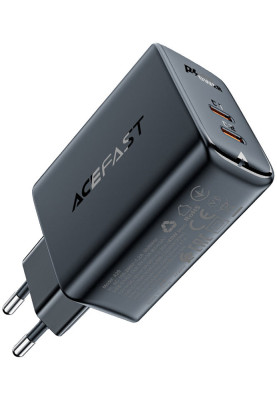 Зарядний пристрій 2xUSB 50W (USB-C+USB-C) Gan A29 Fast Charger Black Acefast