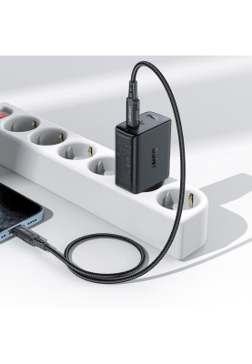 Зарядний пристрій 2xUSB 50W (USB-C+USB-C) Gan A29 Fast Charger Black Acefast