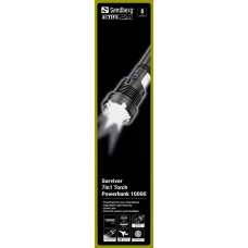 Ліхтарик-повербанк Sandberg Survivor 7 in 1 Torch Powerbank 10000 mAh XHP70 LED USB-C 5W