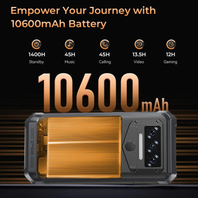 Смартфон Oukitel WP38 6.52` HD /6GB/256GB/MT8788/10600mAh/IP68/13+5Мп Black Смартфон Oukitel WP38 6.52` HD /6GB/256GB/MT8788/10600mAh/IP68/13+5Мп Black