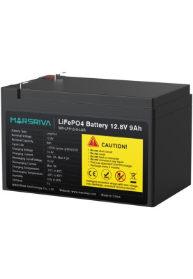 Акумуляторна батарея Marsriva 12.8V, 9.0A, літієва батарея