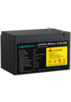 Акумуляторна батарея Marsriva 12.8V, 9.0A, літієва батарея