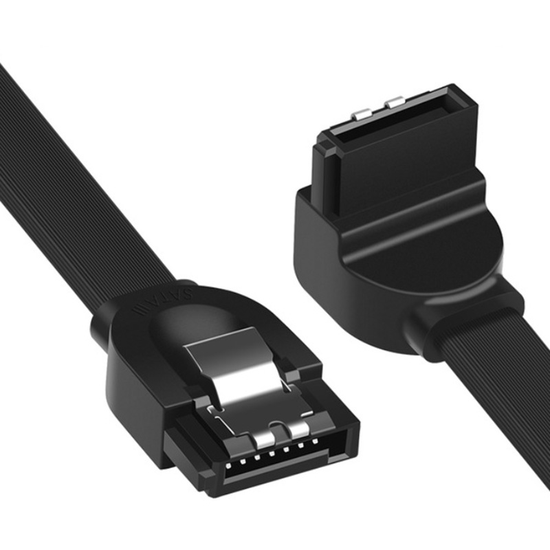 Кабель UGREEN SATA 3.0  F/F, чорний, 50см, L - конектор, чорний