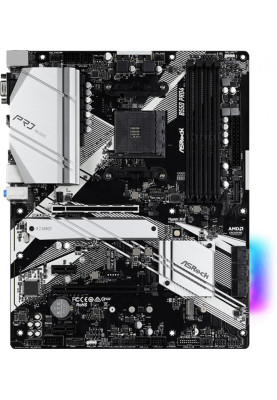 ASRock B550 Pro4 (AM4/B550, 4*DDR4, 2xPCIex16, HDMI/VGA, 6xSATAIII, 3xM.2, GLan, 7.1ch, ATX)