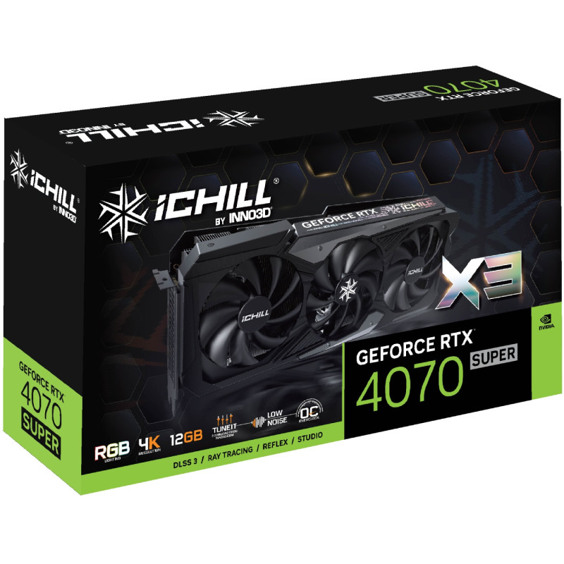 GeForce RTX4070 Super Inno3D iChill X3, 12GB GDDR6X, 192bit, PCI Express