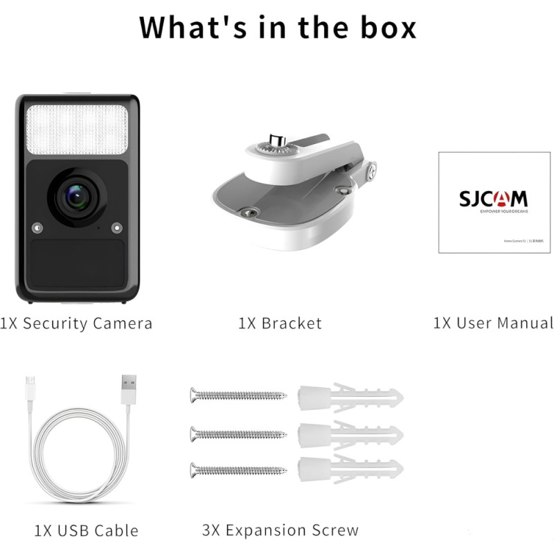 IP відеокамера SJCAM S1, JPG, 4M, 2.4GHz, LED + infrared, MP4