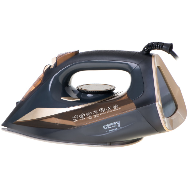 Праска Camry CR 5036 black-gold 3400Вт/ 360 мл/ кераміка/ ''Крапля-стоп''/автовимкнення/ чорна