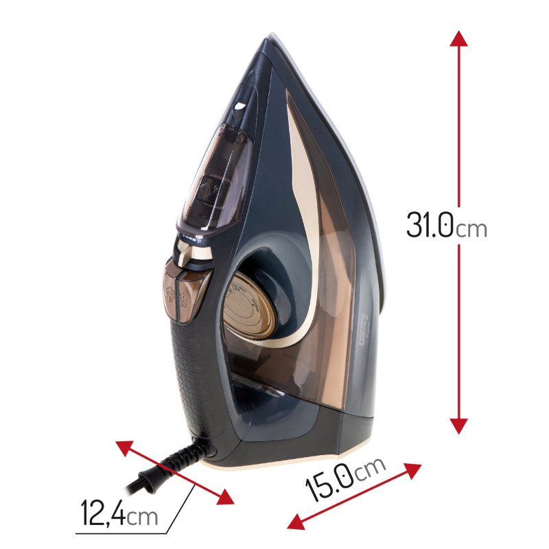 Праска Camry CR 5036 black-gold 3400Вт/ 360 мл/ кераміка/ ''Крапля-стоп''/автовимкнення/ чорна