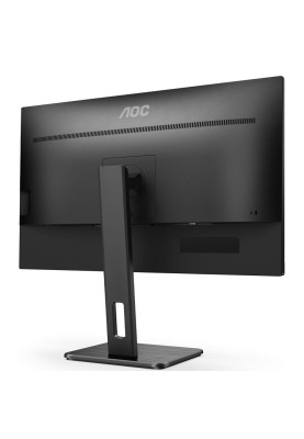 TFT 27" AOC U27P2CA, IPS 4K UHD, 4ms, HDMIx2, DP, USB hub, USB-C, HAS, Pivot,  колонки, чорний