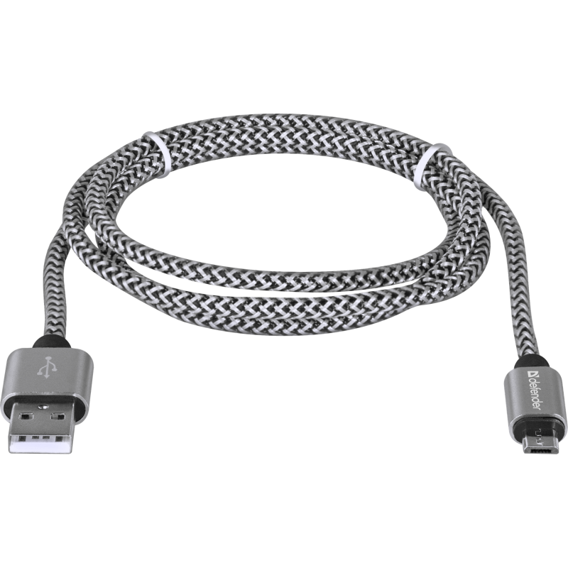 Кабель USB AM-micro BM, 1.0 м, білий, 08-03T PRO Defender