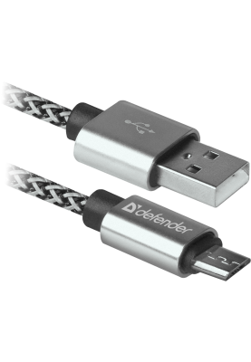 Кабель USB AM-micro BM, 1.0 м, білий, 08-03T PRO Defender