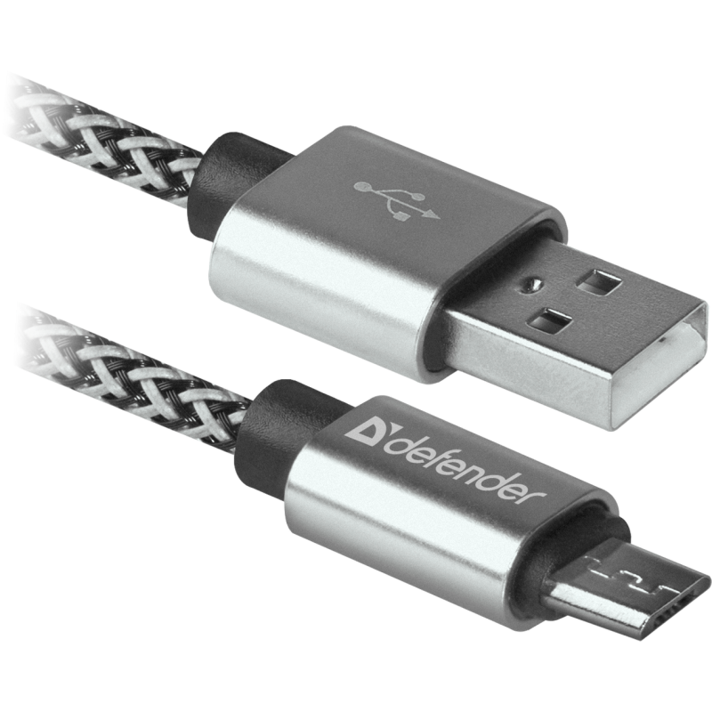 Кабель USB AM-micro BM, 1.0 м, білий, 08-03T PRO Defender