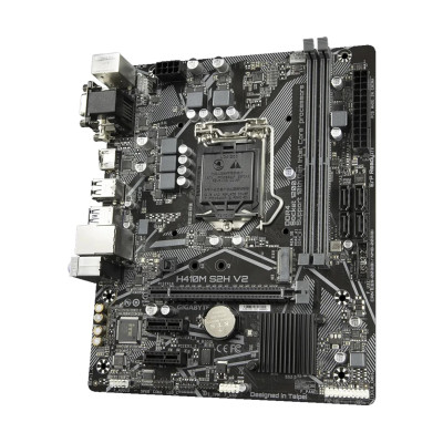 Материнська плата Gigabyte H410M S2H V2(1200/H470, 2*DDR4, 1xPCIex16, HDMI/DVI/VGA, M.2, 4xSATAІІІ, GLan, 7.1ch, mATX)