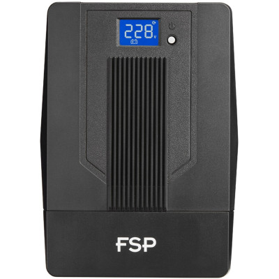 ДБЖ FSP iFP-1000, 1000ВА/600Вт, LCD, Schuko*4. 230V/50Hz ,w/o RJ45,w/ USB, Black, 12V/7Ah*2,CIS