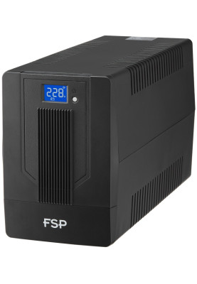 ДБЖ FSP iFP-1000, 1000ВА/600Вт, LCD, Schuko*4. 230V/50Hz ,w/o RJ45,w/ USB, Black, 12V/7Ah*2,CIS