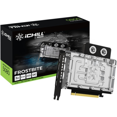 GeForce RTX5080 Inno3D ICHILL FROSTBITE, 16GB GDDR7, 256bit, PCI Express 5.0 GeForce RTX5080 Inno3D ICHILL FROSTBITE, 16GB GDDR7, 256bit, PCI Express 5.0