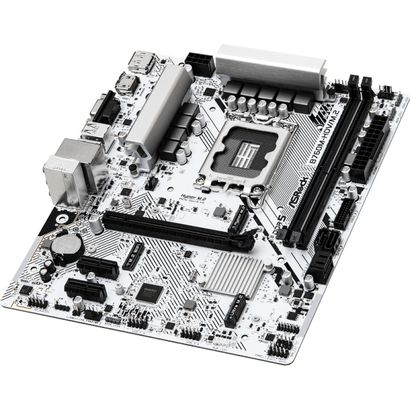 ASRock B760M-HDV/M.2 (1700/B760, 2*DDR5, 1xPCIex16, 4xSATAІІІ, 2xM.2, 2.5GLan, 7.1ch, mATX)