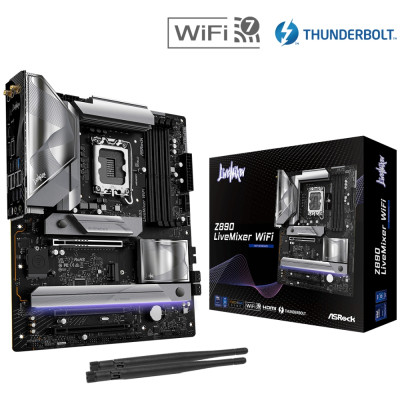 AsRock Z890 LIVEMIXER WIFI (1851/Z890, 4*DDR5, 2*PCIex16, HDMI/TB4, 4xSATA, 4xM.2, 2.5Glan, 7.1ch AsRock Z890 LIVEMIXER WIFI (1851/Z890, 4*DDR5, 2*PCIex16, HDMI/TB4, 4xSATA, 4xM.2, 2.5Glan, 7.1ch