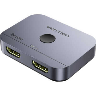 Сплітер HDMI 2.1 UHD 8K 60Hz 3D, HDCP HDR Dolby 7.1 перемикач двонаправлений 2 in 1 out  Vention