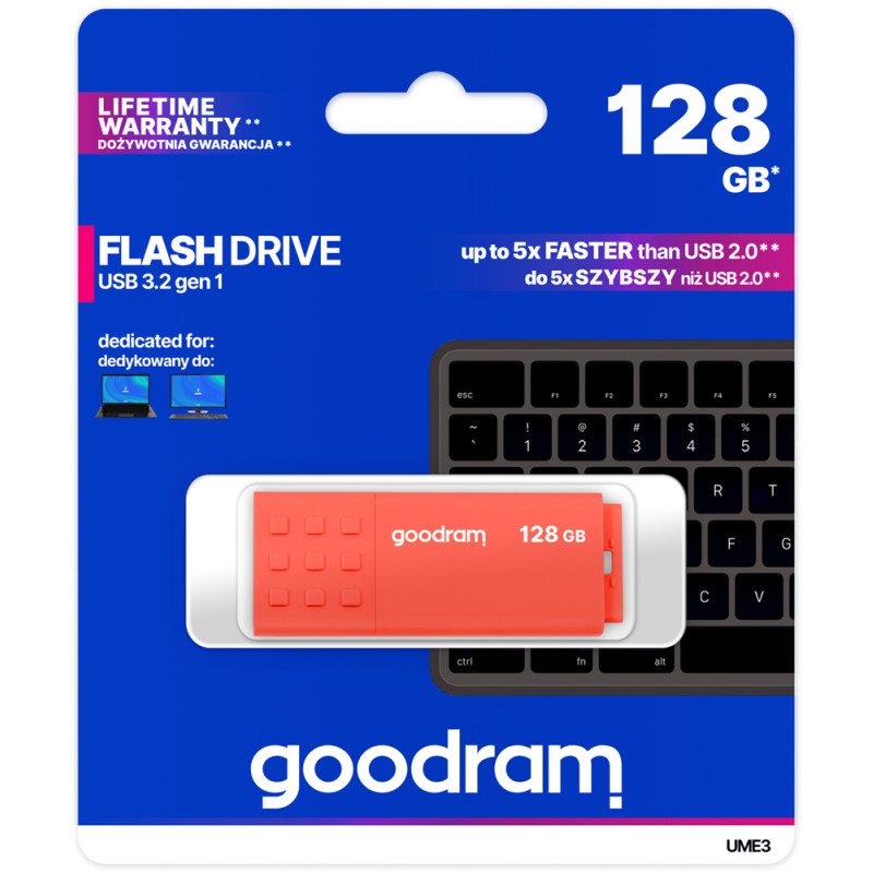 USB Flash GoodRAM 128GB USB 3.0 UME3 Orange, Retail