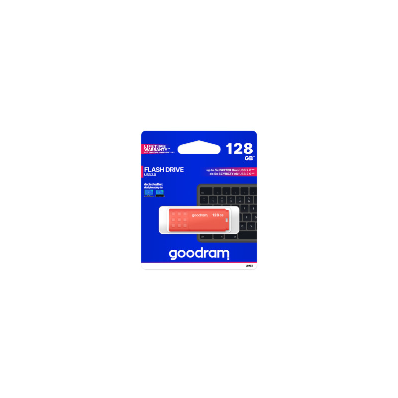 Пам'ять USB Flash GoodRAM 128GB USB 3.0 UME3 Orange, Retail