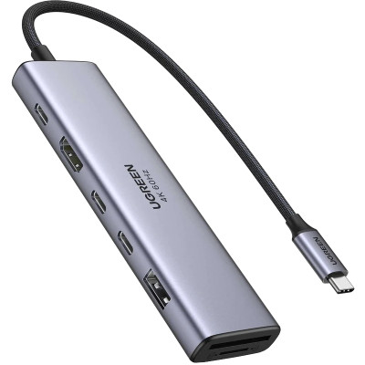Док-станція USB3.2 Type-C --> HDMI 4K60Hz/2хUSB 3.0/2xUSB-C/SD/TF PD 100 Вт CM511 Ugreen