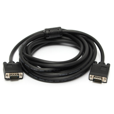 Кабель VGA 15M-15M, 5.0 м з феритами, екранований