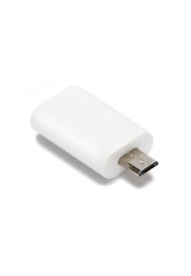 Перехідник OTG micro USB M-USB AF, білий RTL