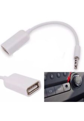 Перехідник аудіо USB для iPod Shuffle Jack 3.5mm M 4 pin -> USB AF, білий