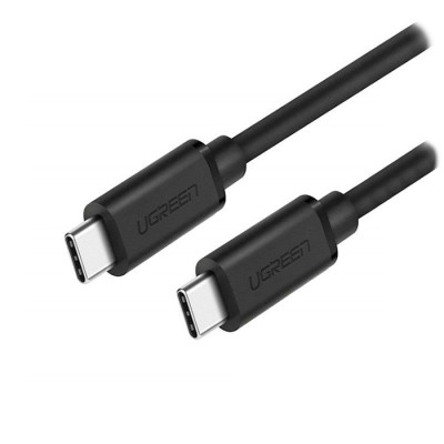 Кабель USB 2.0 Type-C M-M, 1.5 м, (18W) Чорний, Cable Nickel Plating US286 UGREEN