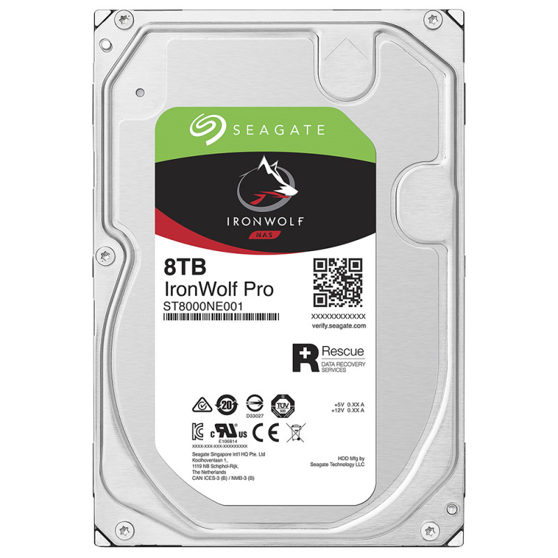 Накопичувач HDD 8000Gb, 7200rpm, Seagate IronWolf Pro, 256MB,  SATA III