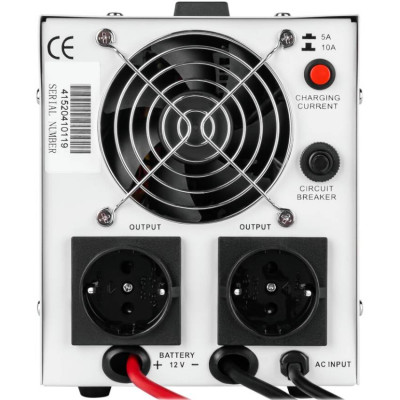 ДБЖ LogicPower LPY-PSW-500VA+(350Вт) 5A/10A з правильною синусоїдою 12В, без АКБ