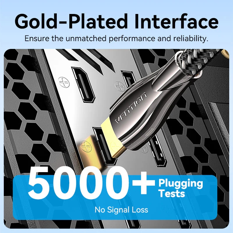 Кабель HDMI M - M, 12.0  м, V2.0, 4K 60Гц, обплетення, Zinc Alloy Type чорний Vention