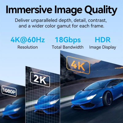 Кабель HDMI M - M, 12.0  м, V2.0, 4K 60Гц, обплетення, Zinc Alloy Type чорний Vention