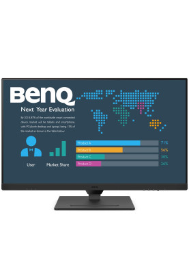 TFT 31.5" BenQ BL3290QT, IPS, 2K QHD, 75Hz, HDMI, DP, DP-out, USB-C, HAS, USB-hub, колонки, чорний