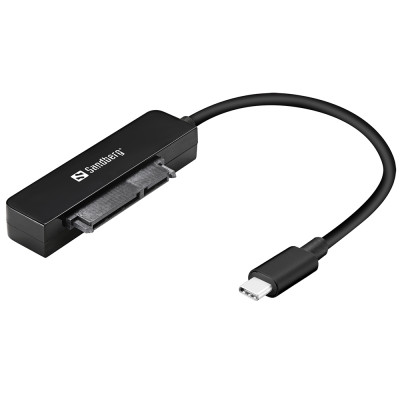 Перехідник USB 3.1 Type-С --> SATA III (F),  Gen.2 Sandberg чорний