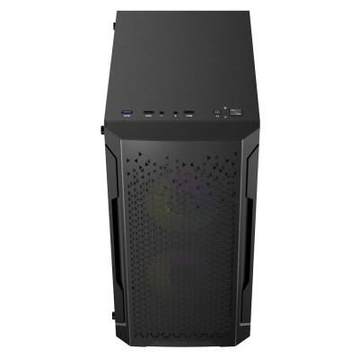 Корпус LogicConcept ARAMIS MESH+GLASS ARGB fans 3x120mm BLACK без БЖ mATX